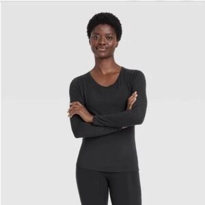 NWT! Women's Essential Crewneck Long Sleeve Tee All in Motion , Black XXL